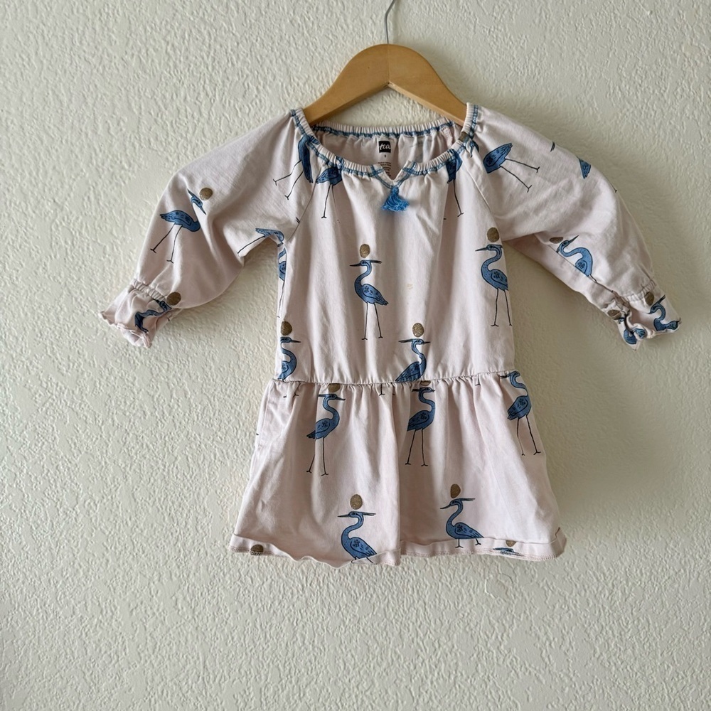 Tea collection blue heron tassel dress
